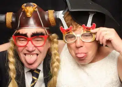 Bride and groom enjoying their funbooth photo booth hire