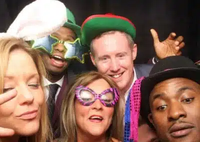 Corporate event photo booth hire guests using the funbooth at a corporate event
